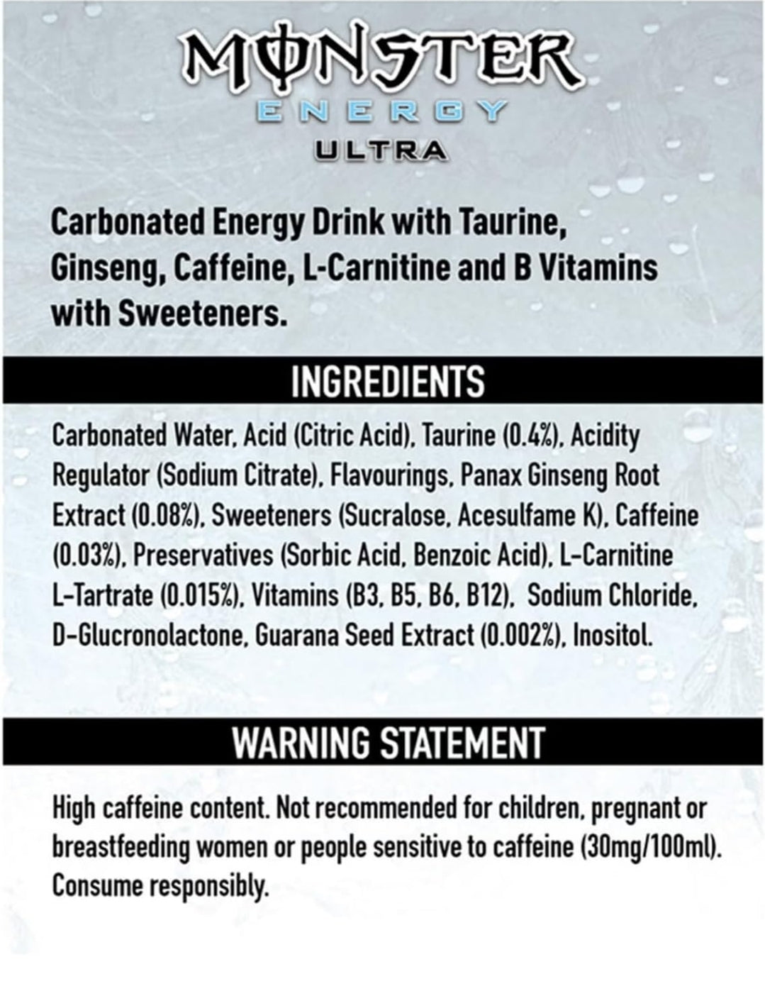 Monster Energy Ultra Drink (12×500ml)