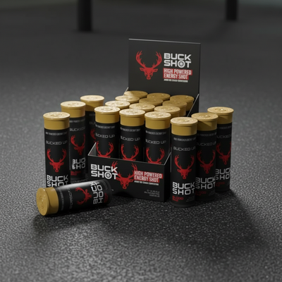 Bucked Up Buck Shot – 12-Bottle Case (59ml) - Blood Raz