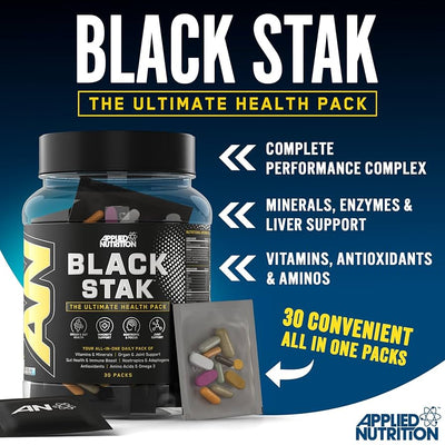 Applied Nutrition Black Stak Ultimate Health Pack – 30-Sachet Tub