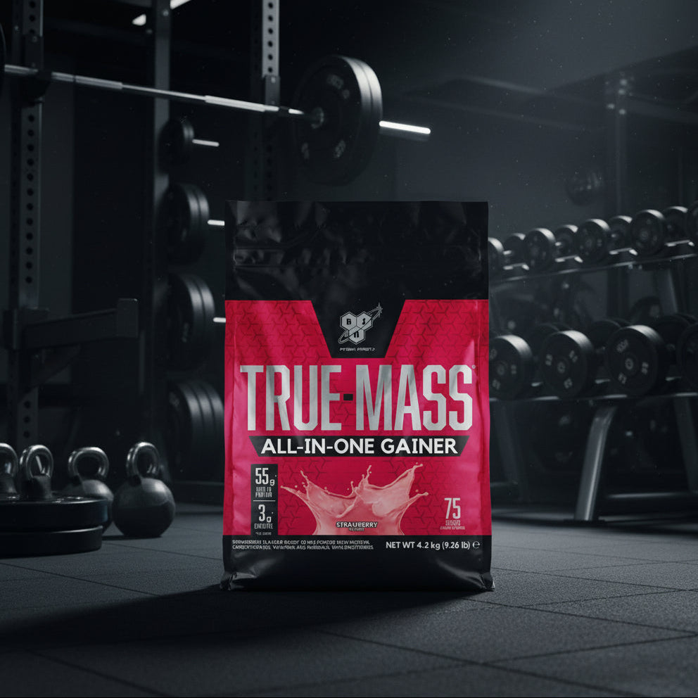 BSN True Mass All-In-One Gainer – 4.2kg Tub - Strawberry