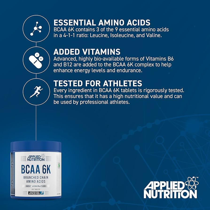 Applied Nutrition BCAA 6K 4:1:1 Capsules – 300-Cap Bottle