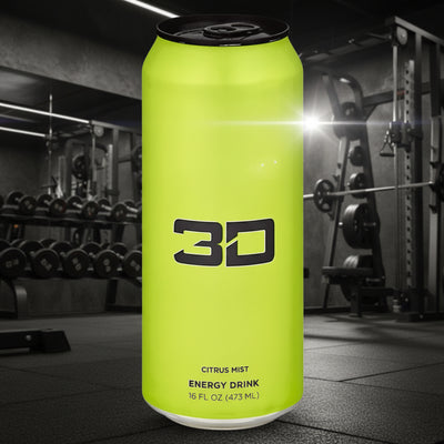3D Energy Drink – 12-Can Case (473ml) - Green (Green Mist)