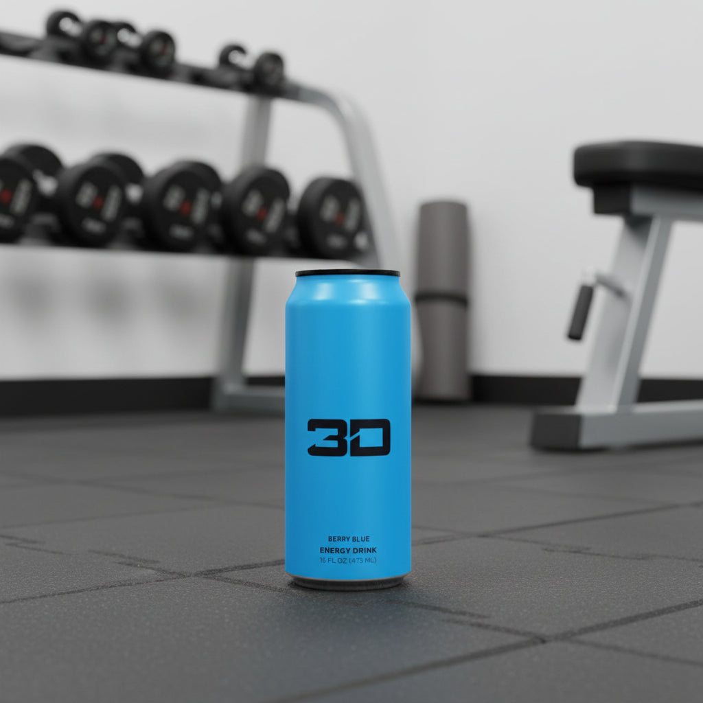 3D Energy Drink – 12-Can Case (473ml) - Blue (Berry)