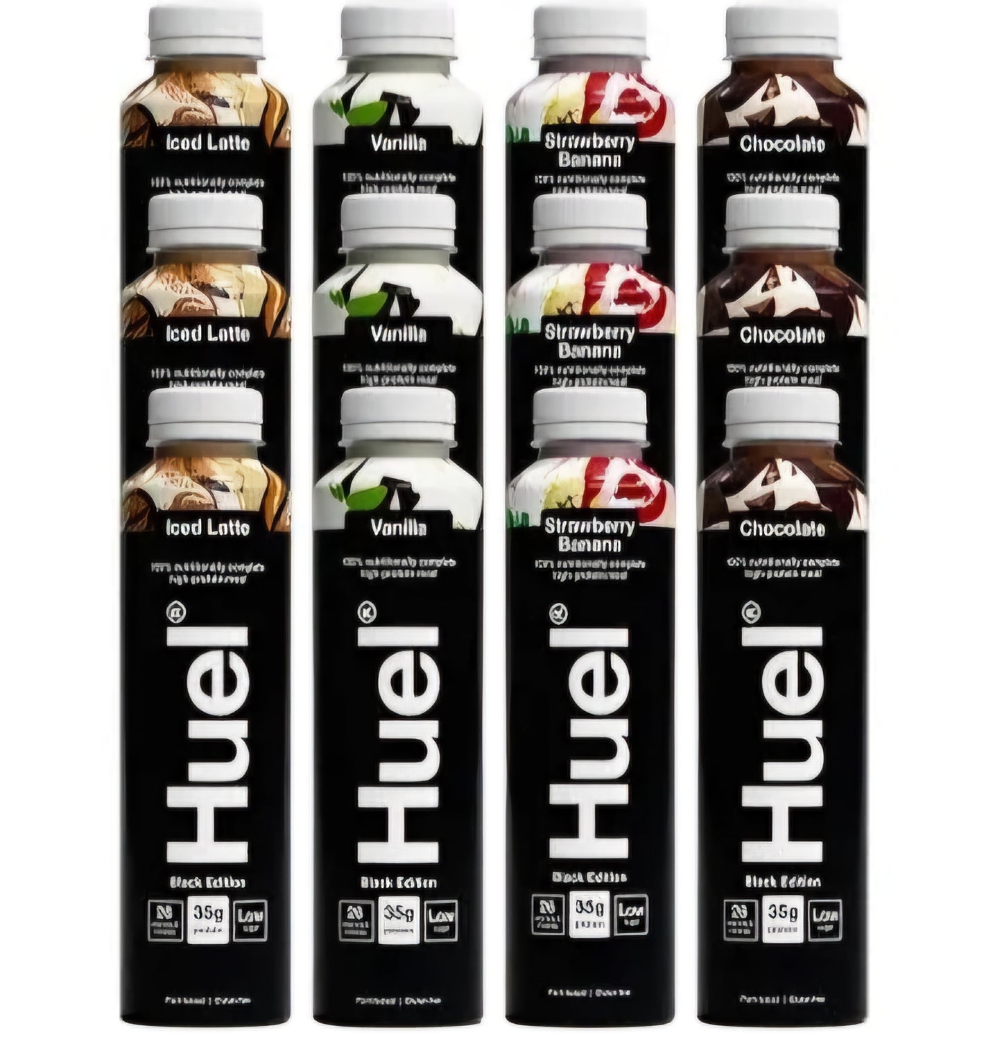 Huel Black Edition Ready-to-Drink 35g Protein Per Bottle Plant Based (8x 500ml bottles)