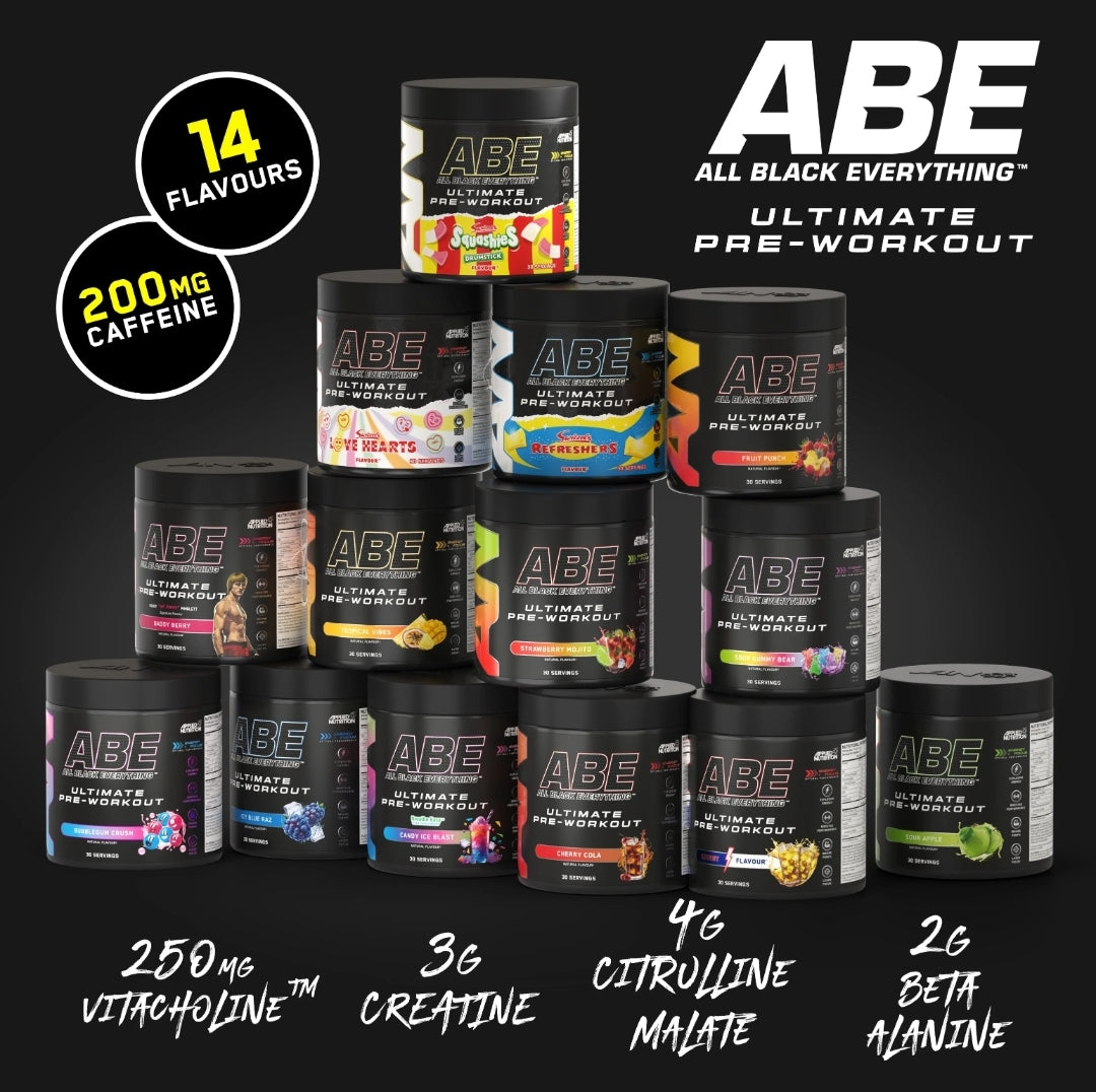 ABE Extremely Potent Pre Workout Powder 14 Flavourings