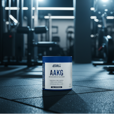 Applied Nutrition AAKG – 300g Tub in gym setting