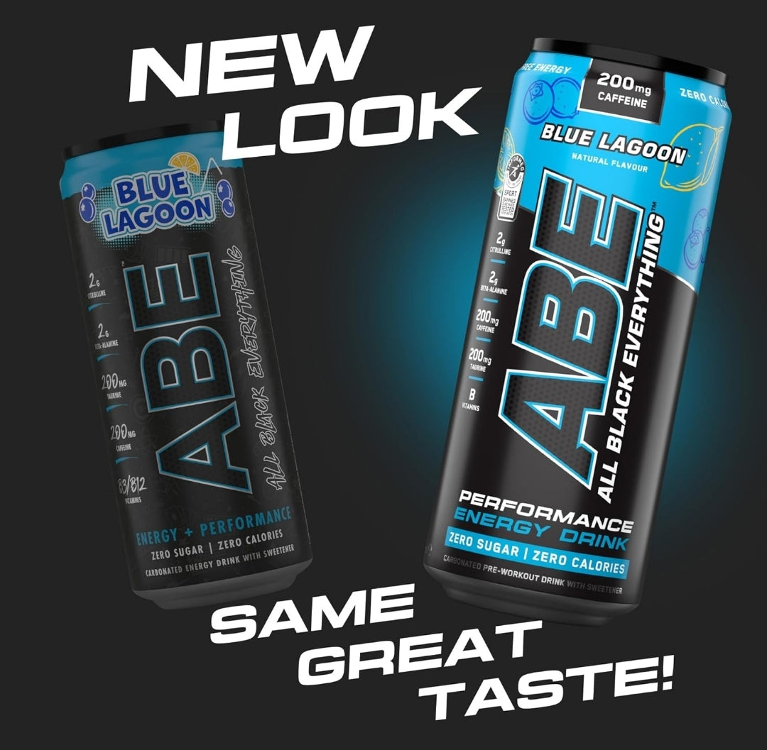 Applied Nutrition ABE pre workout cans 12 pack 330ml Blue Lagoon