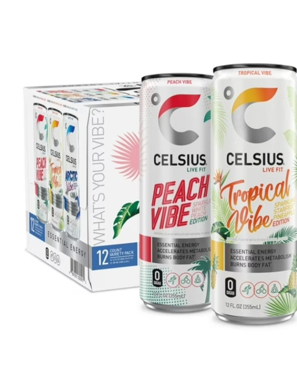 CELSIUS Refreshing Energy Drink, (12 × 335ml)