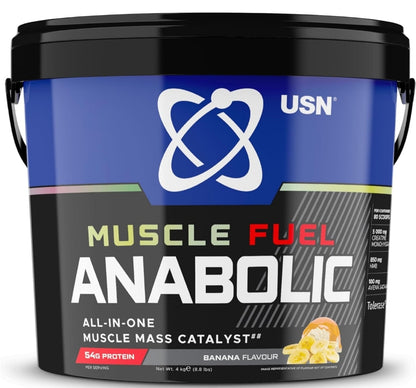 USN Muscle Fuel Anabolic Mass Gainer All-In-One, 4kg Banana Flavour