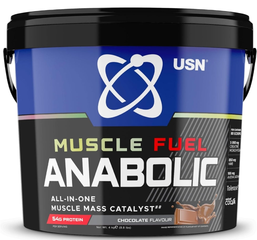 USN Muscle Fuel Anabolic Mass Gainer All-In-One, 4kg Chocolate Flavour