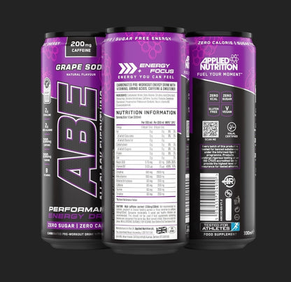 Applied Nutrition ABE pre workout cans 12 pack 330ml Grape soda