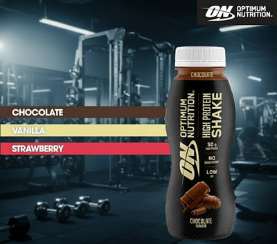 Optimum Nutrition High-Protein Low-Fat Shakes – 12-Bottle Case (500ml)