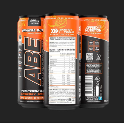 Applied Nutrition ABE pre workout cans 12 pack 330ml orange burst