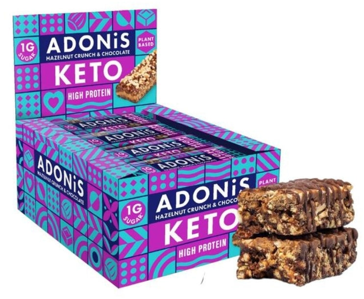 ADONiS Hazelnut Crunch Keto Protein Bar (12×45g)