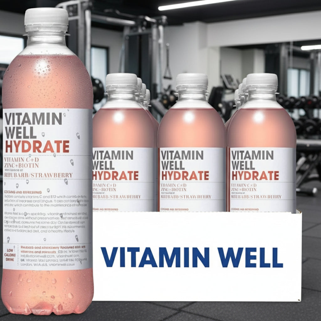 Vitamin Well Low-Calorie Flavoured Water – 12-Bottle Case (500ml) - Hydrate