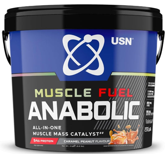 USN Muscle Fuel Anabolic Mass Gainer All-In-One, 4kg Caramel Peanut Butter Flavour