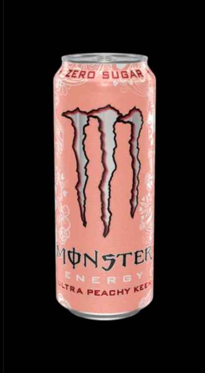 Monster Energy Ultra Drink Can (12 Pack) 500ml (Ultra Peachy Keen Flavour)