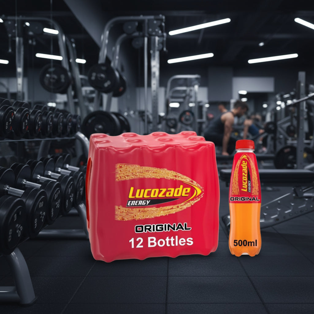 Lucozade Energy Drink – 12-Bottle Case (500ml) - Original