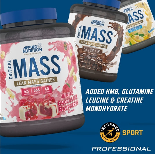 Applied Nutrition Critical Mass Protein Powder, High Calorie Weight Gainer (2.4kg)