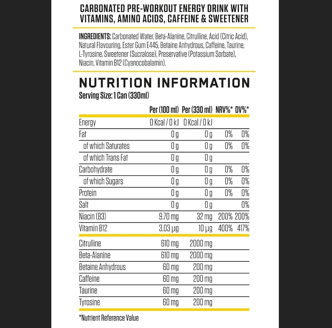 Applied Nutrition ABE pre workout cans 12 pack 330ml cloudy lemonade