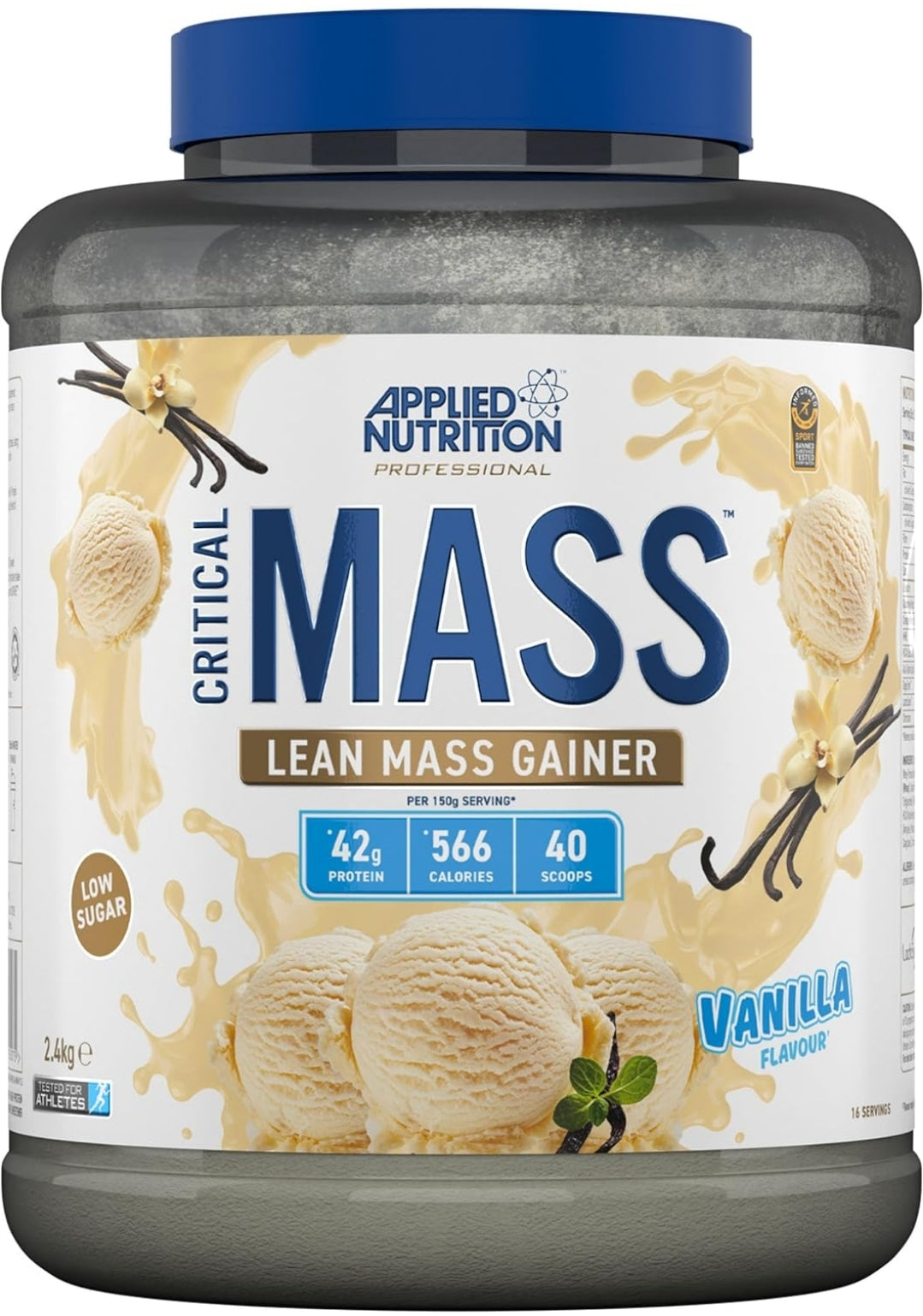 Applied Nutrition Critical Mass Protein Powder, High Calorie Weight Gainer (2.4kg)