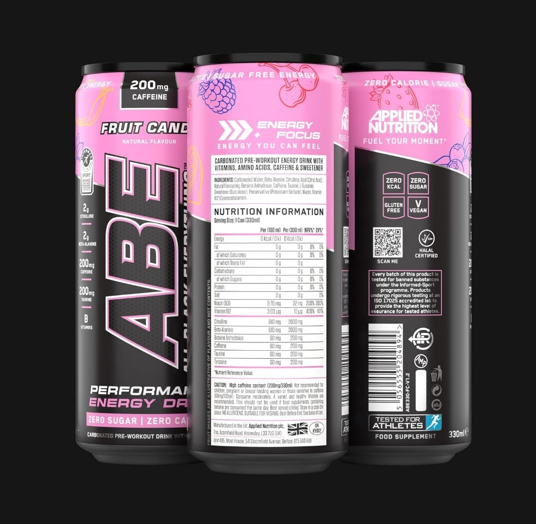 Applied Nutrition ABE pre workout cans 12 pack 330ml Fruit candy