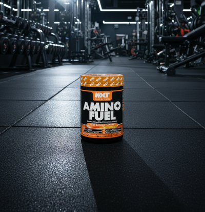 Amino Fuel container in a gym setting
