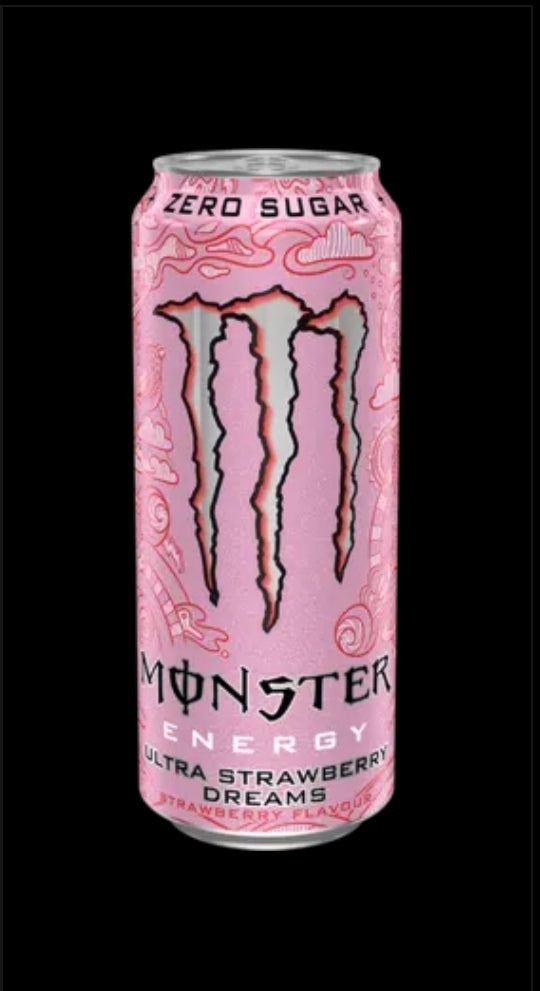 Monster Energy Ultra Drink Can (12 Pack) 500ml (Ultra Strawberry Dreams Flavour)