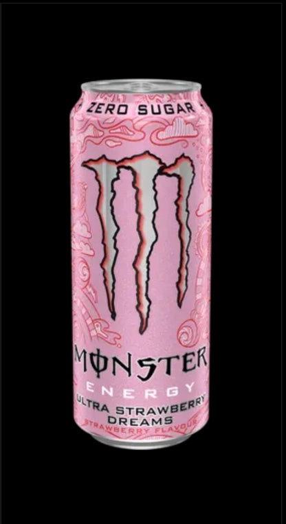 Monster Energy Ultra Drink Can (12 Pack) 500ml (Ultra Strawberry Dreams Flavour)