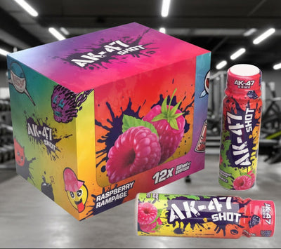 AK-47 Labs Energy Shots – 12-Bottle Case (80ml) - Raspberry Rampage
