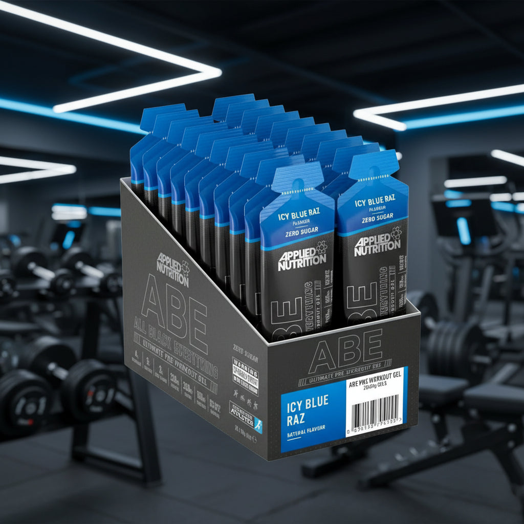 Applied Nutrition ABE Pre-Workout Gel – 20-Sachet Case (60g) - Ice Blue Raz