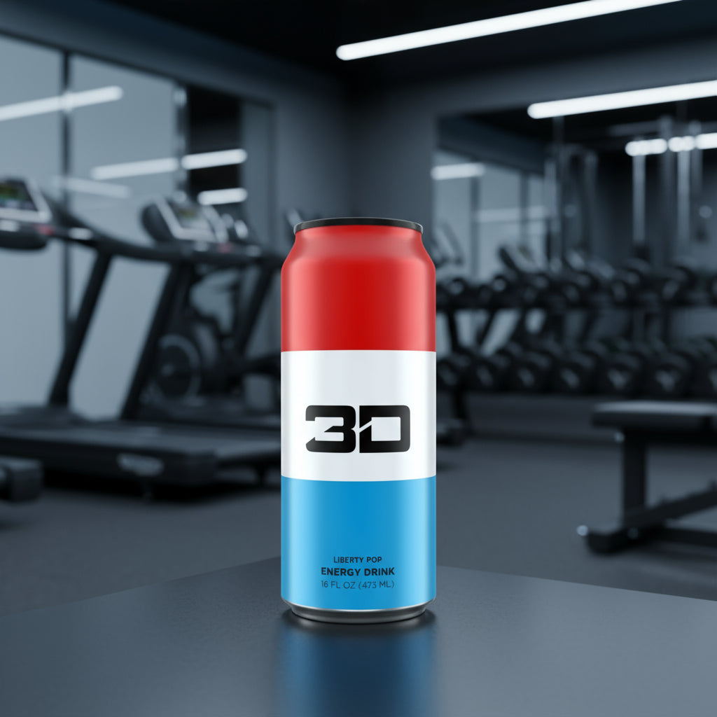 3D Energy Drink – 12-Can Case (473ml) - Liberty Pop