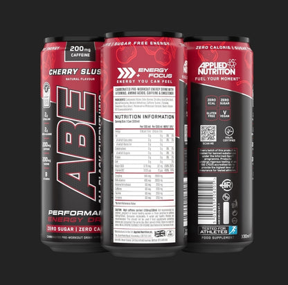 Applied Nutrition ABE pre workout cans 12 pack 330ml cherry slushie