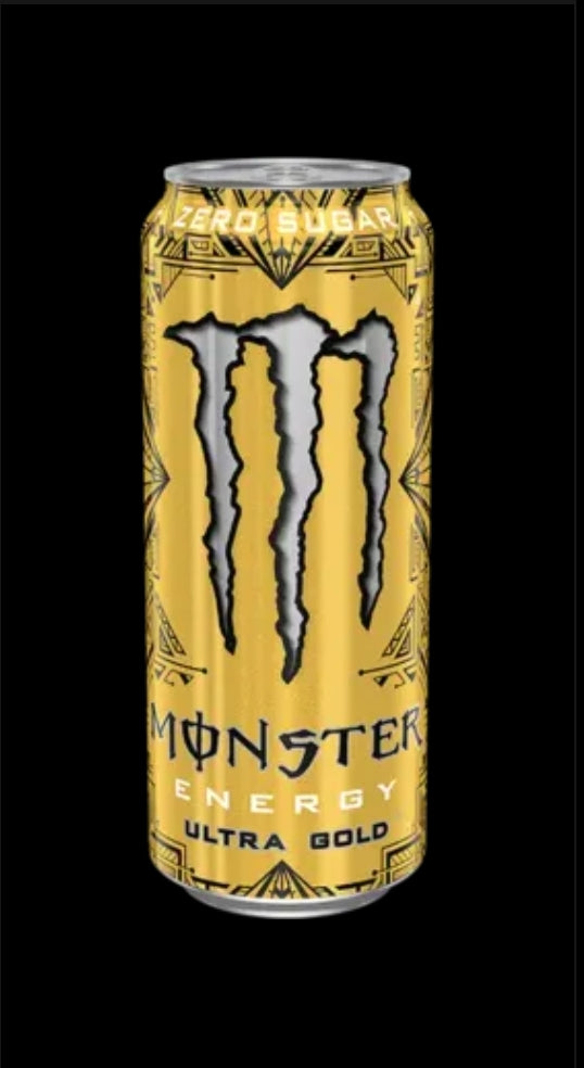 Monster Energy Ultra Drink Can (12 Pack) 500ml (Ultra Gold Flavour)