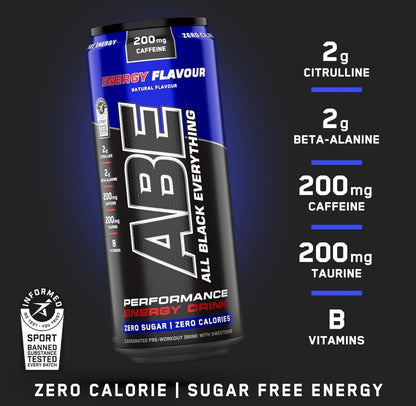 Applied Nutrition ABE pre workout cans 12 pack 330ml Energy flavour