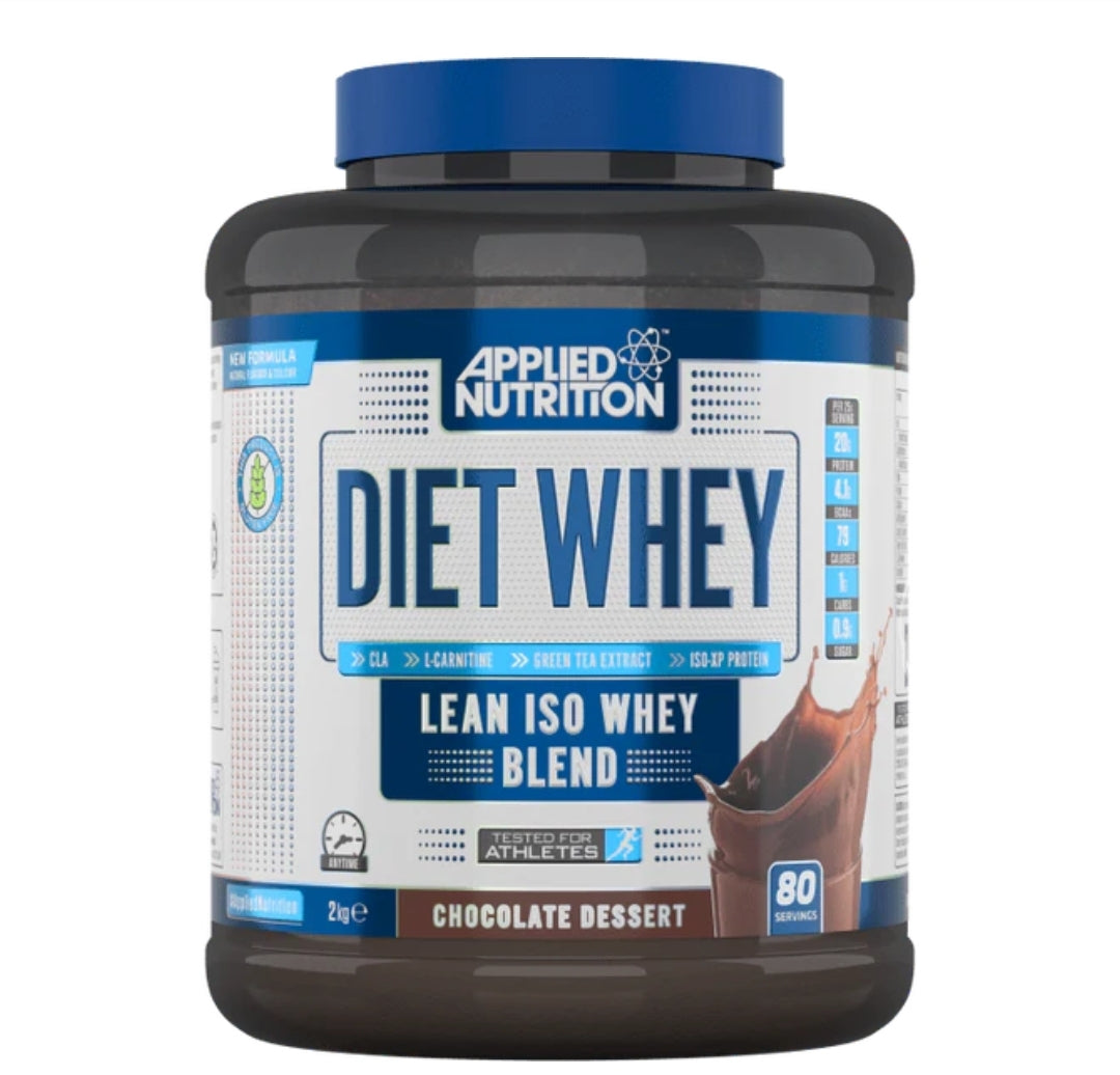 Applied Nutrition Diet Whey - High Protein Powder Supplement, Low Carb & Sugar, Chocolate Desert flavour (1.8kg - 72 Servings)