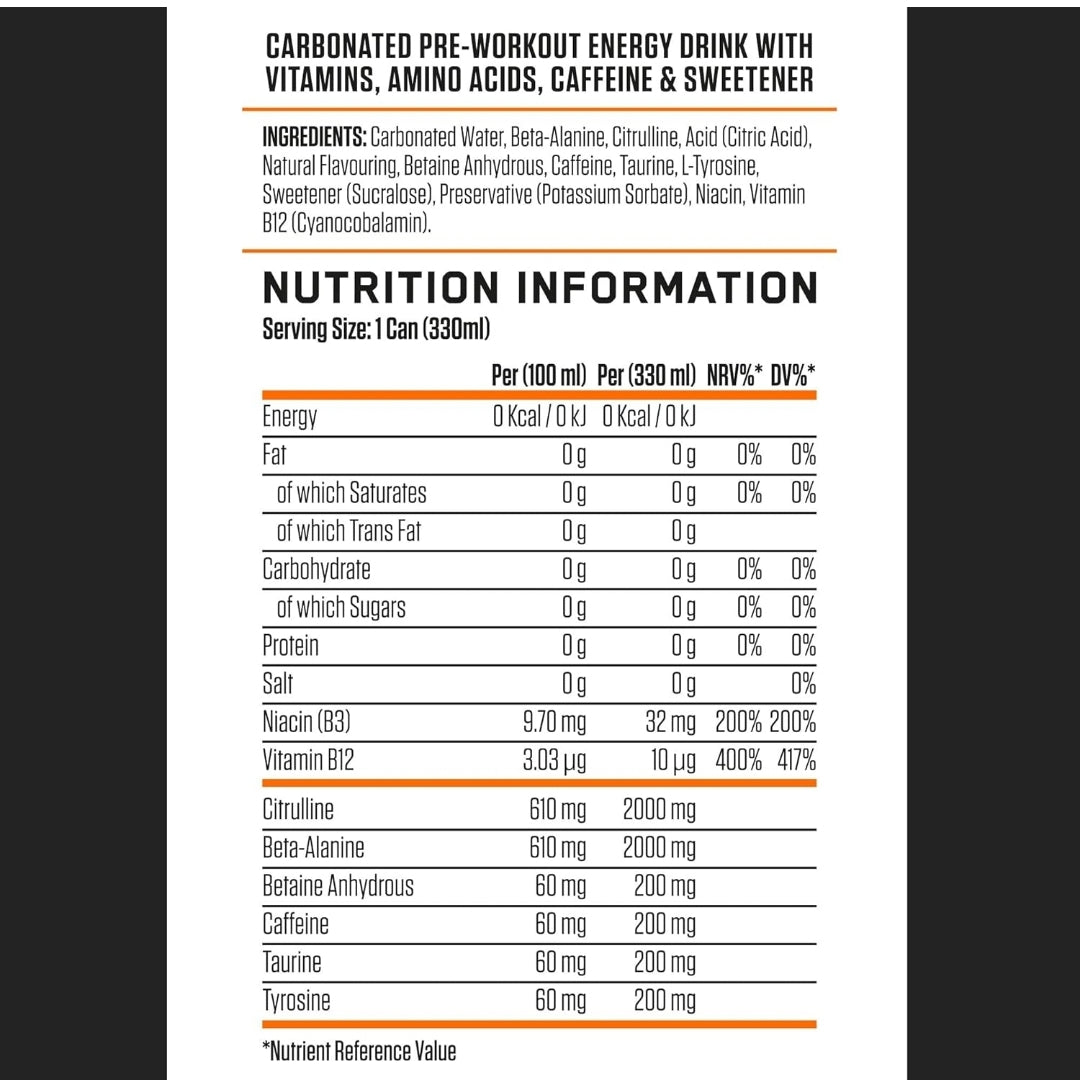 Applied Nutrition ABE pre workout cans 12 pack 330ml orange burst