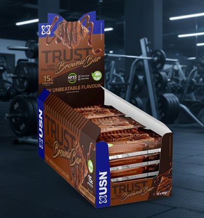 USN Trust Vegan Protein Brownies – 12-Bar Case (60g)