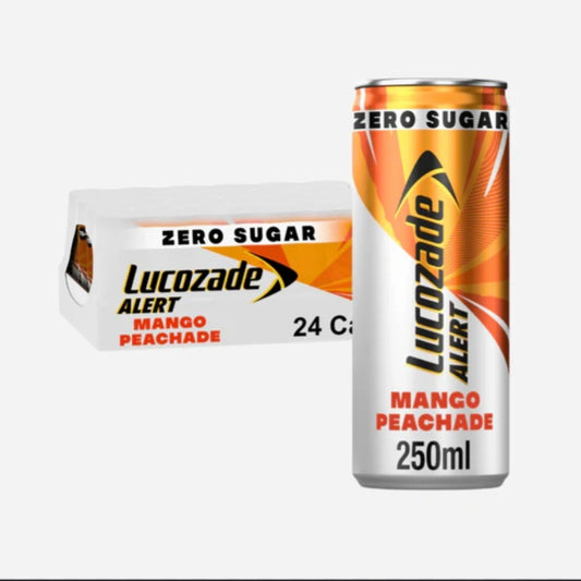 Lucozade Alert Zero Mango Peachade (24×250ml)