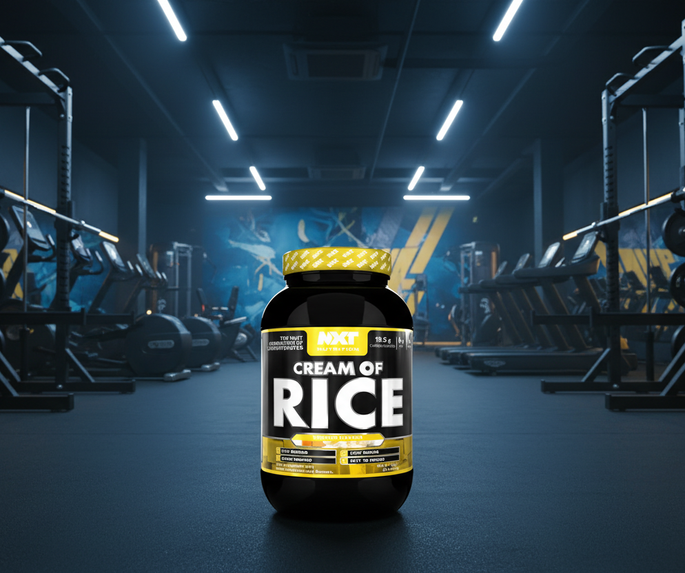 Container of NXT Nutrition Cream of Rice on a white background