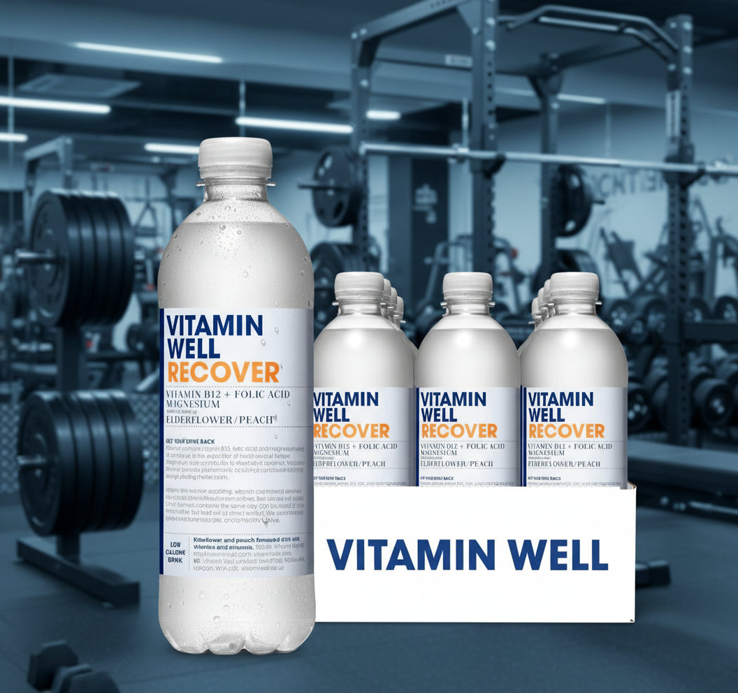 Vitamin Well Low-Calorie Flavoured Water – 12-Bottle Case (500ml) - Recover