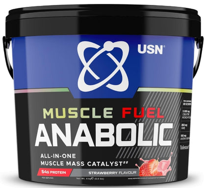 USN Muscle Fuel Anabolic Mass Gainer All-In-One, 4kg Strawberry Flavour