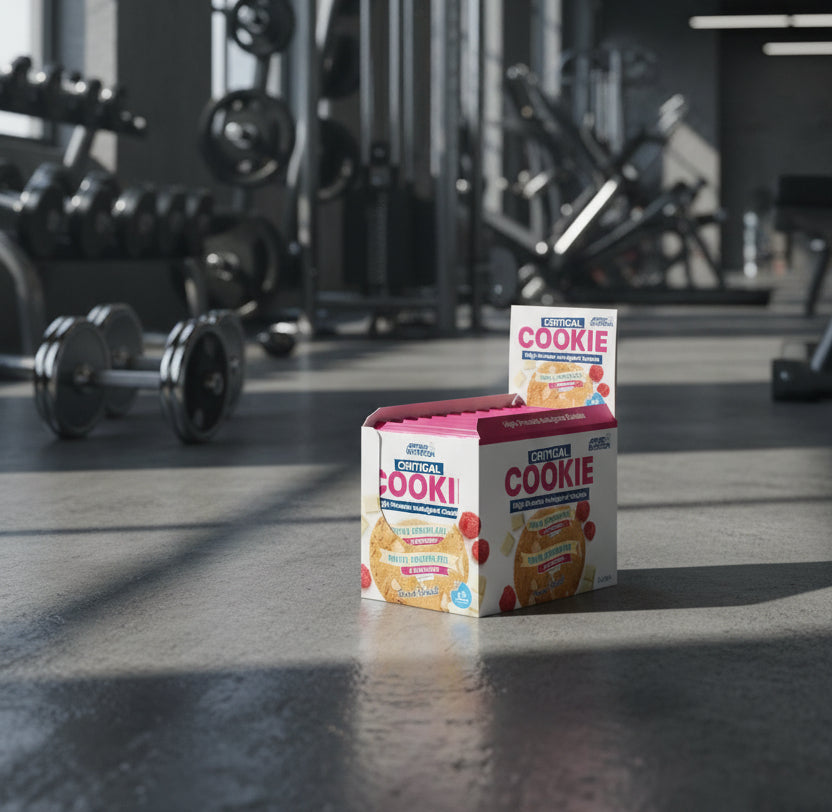 Applied Nutrition Critical Cookies – 12-Cookie Case (85g) - White Choc Raspberry
