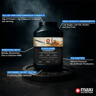 Maxinutrition Cyclone Strength – 1.26kg Tub