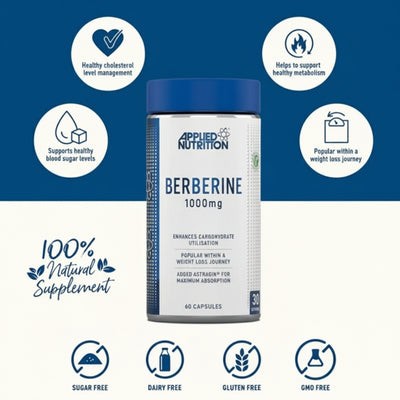 Applied Nutrition Berberine Capsules – 60-Cap Bottle