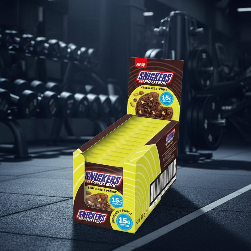 Snickers Protein Cookies – 12-Cookie Case (60g) - Chocolate & Peanut