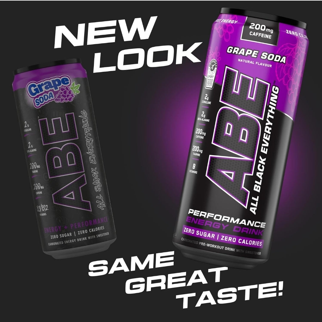 Applied Nutrition ABE pre workout cans 12 pack 330ml Grape soda